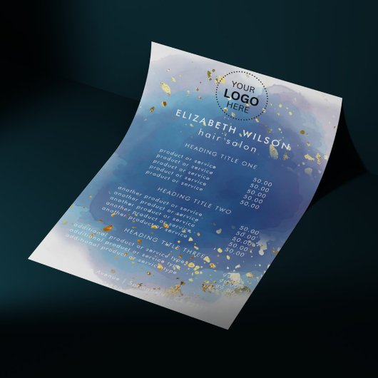 Holografisch Signature Script Modern Glam Glitter Flyer