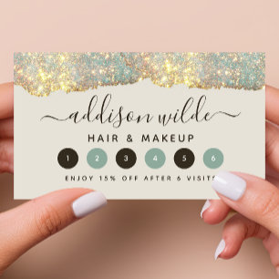 Holografisch Signature Script Modern Glam Glitter Klantenkaartje