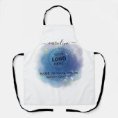 Holografisch Signature Script Modern Glam Glitter Schort (Voorkant)