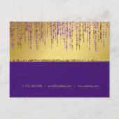 Holografisch Signature Script Modern Gouden Glitte Briefkaart (Achterkant)