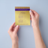 Holografisch Signature Script Modern Gouden Glitte Flyer (Hand)