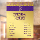 Holografisch Signature Script Modern Gouden Glitte Raamsticker (Vel 2)