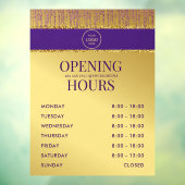 Holografisch Signature Script Modern Gouden Glitte Raamsticker (Vel 3)