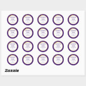 Holografisch Signature Script Modern Gouden Glitte Ronde Sticker (Vel)