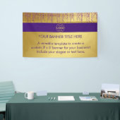 Holografisch Signature Script Modern Gouden Glitte Spandoek (Beurs)
