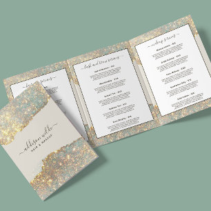 Holografisch Signature Script Moderne Salon Brochu Drieluik Kaart