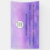 Holografisch sprankelende opaal iriserende reclame spandoek (Verticaal)