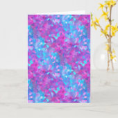 holografisch sprankelpatroon kaart (Gele Bloem)