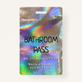 Holografisch Terug naar schoolklaslokaal Badge (Achterkant)