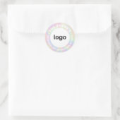 Holografisch Toevoegen Logo Classic Ronde Sticker (Tas)