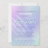 Holografisch tropisch blad Bachelorette Party Kaart (Voorkant)