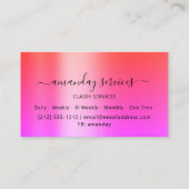 Holografisch Unicorn Gold spuit Botox B12 SPA Visitekaartje (Achterkant)