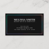 Holografisch unicorn Makeup-haar glitter druipt gl Visitekaartje (Achterkant)