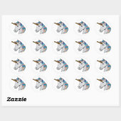 holografisch unicorn ronde sticker (Vel)