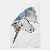 holografisch unicorn theedoek (Verticaal)