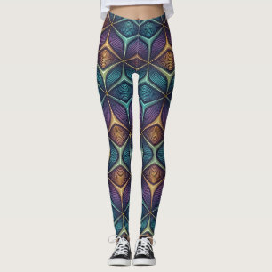 Holografisch veranderend 3D-patroon   Naadloos Leggings
