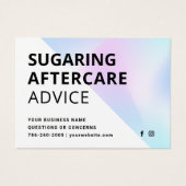 Holografisch verhogend haarverwijderend nazorg Kaa Visitekaartje (Voorkant)