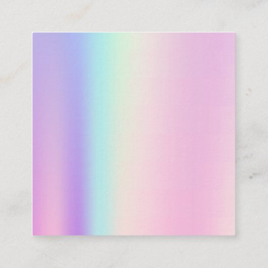 Holografisch verloop Achtergrond Vierkante Visitekaartje (Achterkant)
