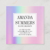 Holografisch verloop Achtergrond Vierkante Visitekaartje (Voorkant)
