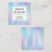 Holografisch verloop Achtergrond Vierkante Visitekaartje (Voorkant / Achterkant)