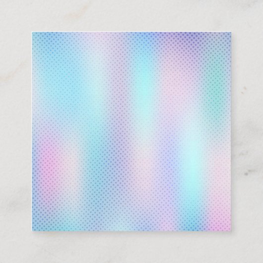 Holografisch verloop Achtergrond Vierkante Visitekaartje (Achterkant)
