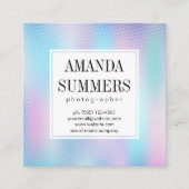 Holografisch verloop Achtergrond Vierkante Visitekaartje (Voorkant)