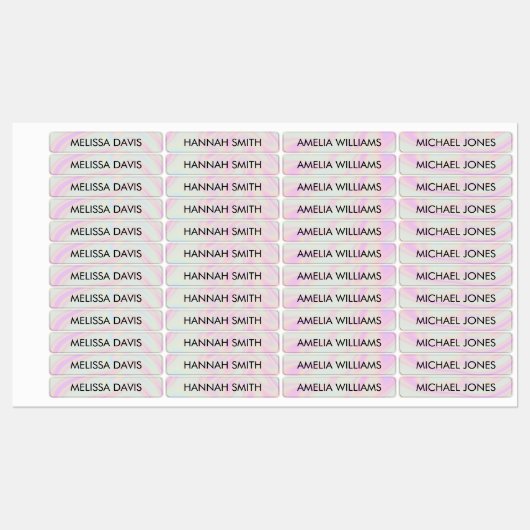 Holografisch verloop Kinder waterdichte naamlabels Labels (Vel)