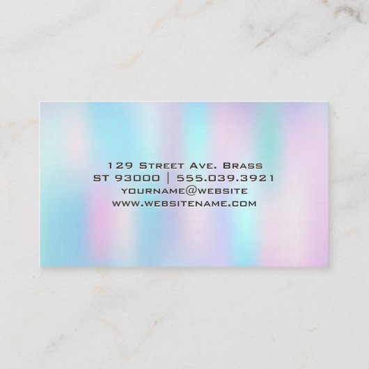 Holografisch verloop | Makeuppenselen Visitekaartje (Achterkant)