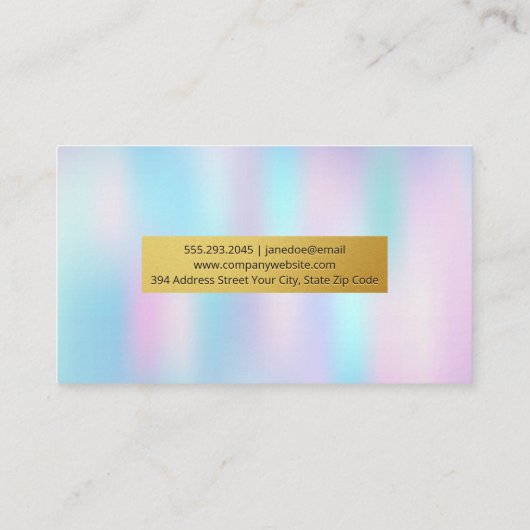Holografisch verloop visitekaartje (Achterkant)