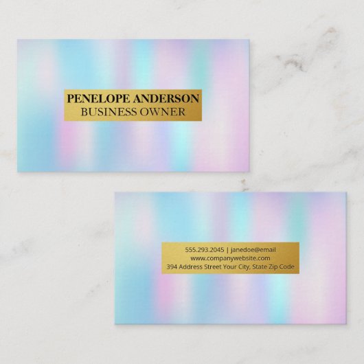 Holografisch verloop visitekaartje (Voorkant / Achterkant)