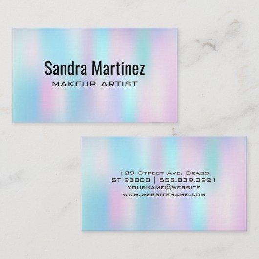 Holografisch verloop visitekaartje (Voorkant / Achterkant)