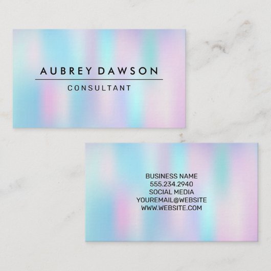 Holografisch verloop visitekaartje (Voorkant / Achterkant)