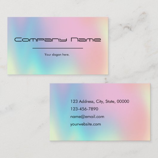Holografisch verloop Visitekaartjes (Voorkant / Achterkant)