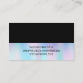 holografisch verloop | Zwart kleurenblok Visitekaartje (Achterkant)