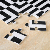 Holografisch verward zwart. legpuzzel (Zijkant)