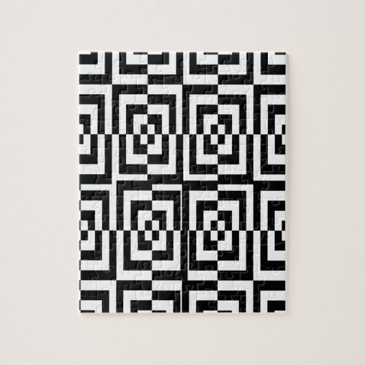 Holografisch verward zwart. legpuzzel (Verticaal)