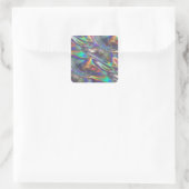 holografisch vierkante sticker (Tas)