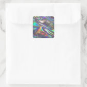 holografisch vierkante sticker (Tas)