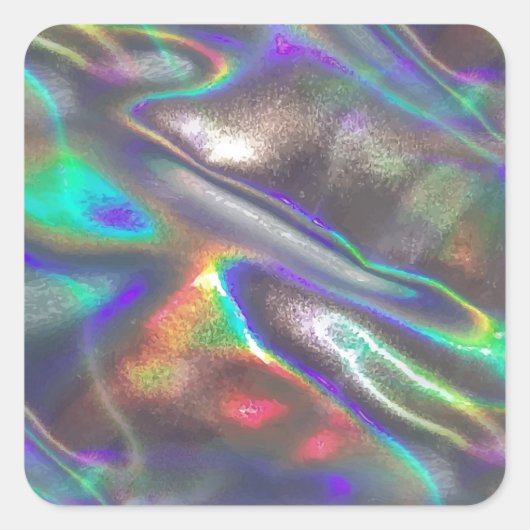 holografisch vierkante sticker (Voorkant)
