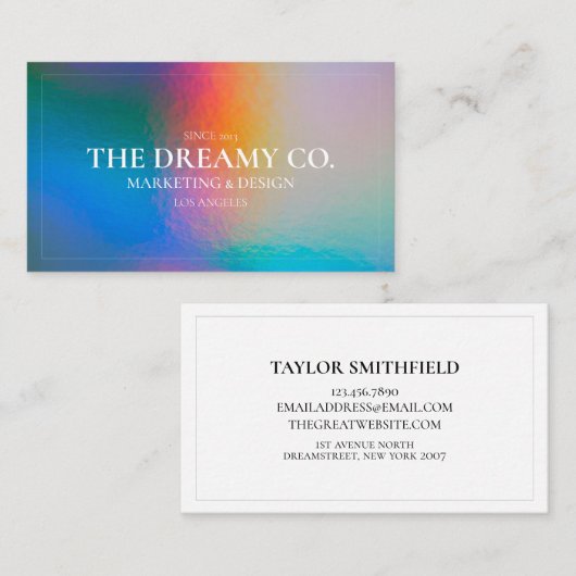 Holografisch  Visitekaartje (Voorkant / Achterkant)