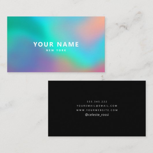 Holografisch Visitekaartje (Voorkant / Achterkant)