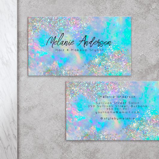 Holografisch Visitekaartje van de Opal Stone Glitt