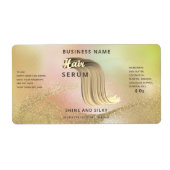 Holografisch vloeibaar gouelegant haarserumlabel etiket (Voorkant)