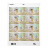 Holografisch vloeibaar gouelegant haarserumlabel etiket (Full Sheet)