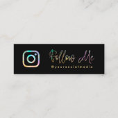 Holografisch Volg Social Media QR Code Mini Visitekaartje (Voorkant)