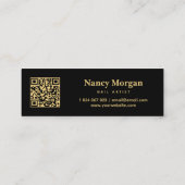 Holografisch Volg Social Media QR Code Mini Visitekaartje (Achterkant)