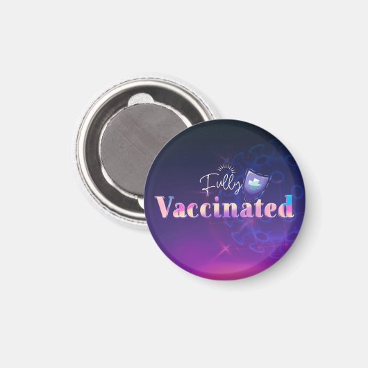 Holografisch volledig gevaccineerd schild magneet (Voorkant / Achterkant)