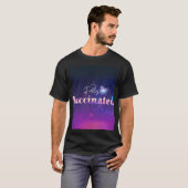 Holografisch volledig gevaccineerd schild     t-shirt (Voorkant volledig)