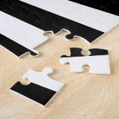 Holografisch voor zwarte en witte geometrische ill legpuzzel (Zijkant)