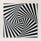 Holografisch voor zwarte en witte geometrische ill legpuzzel (Horizontaal)